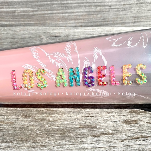 🌈NEW🌈Starbucks Custom Rainbow Bedazzled Bling Iridescent Los Angeles Tumbler - Picture 8 of 8